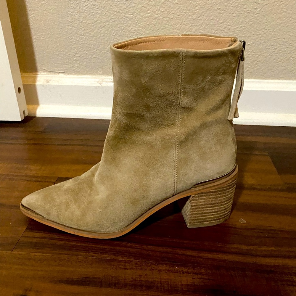 Suede tall booties